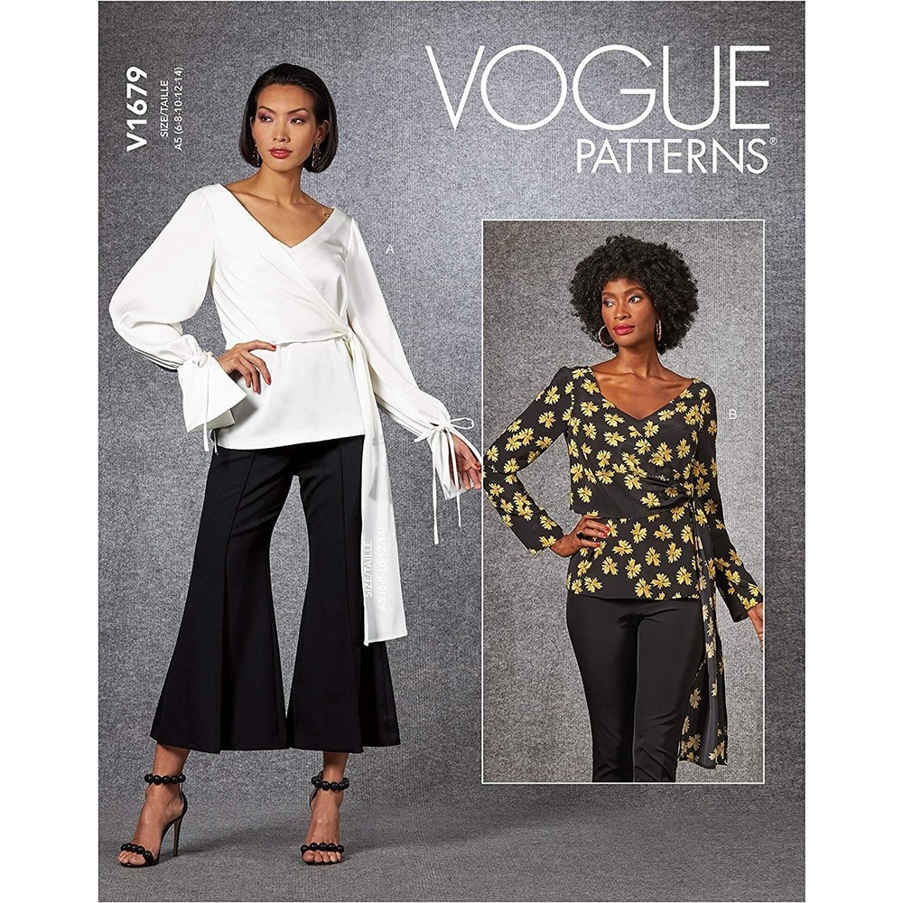 Vogue Sewing Pattern R10456 V1679 Misses Tunic Top Sash Size 6-14